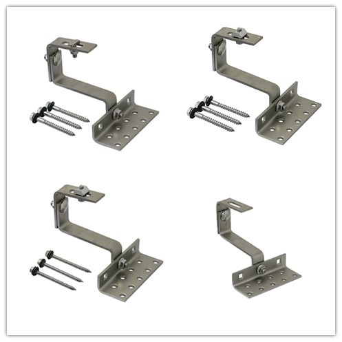 Adjustable tile hook for roof mounting system solar panel structure pv support aluminum structure roof mounting system