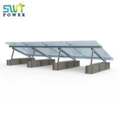 ソーラーでの陸屋根を用いる調整可能な三角形太陽光架台に設置するレール
