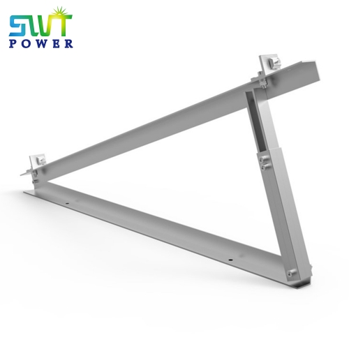 Adjustable tilt triangle mounting structure adjustable angle flat roof mounting system