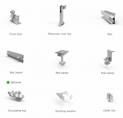 Adjustable tilt roof mount – Telescopic mounting system