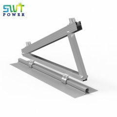 Delta triangle on clamp Fixed angle flat roof mounting system