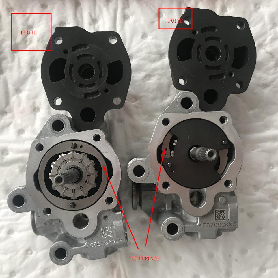 JF011E PUMP JF017E PUMP DIFFERENCE