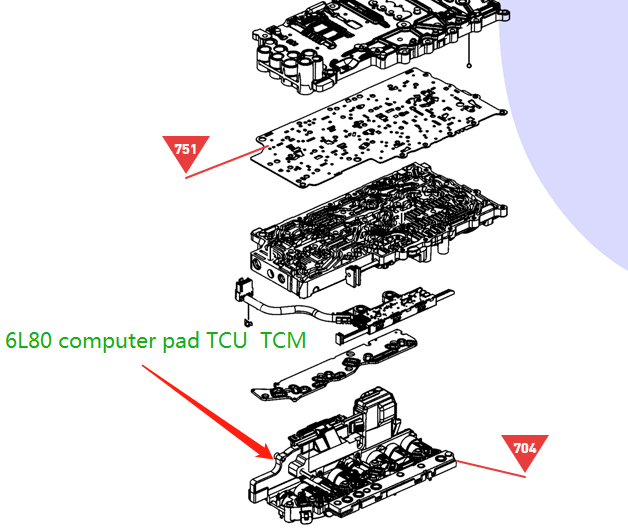 6L80-0002-OEM 6L80 Auto Transmission Computer Pad Conductor Plate 24241890 6L80E 6L80 TCM TCU