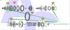 JF015E-0010-OEM JATCO RE0F11A JF015E CVT Transmission pulley bearing kit fit for /Nissan