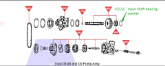 JF015E-0024-U1 JF015E RE0F11A 10-UP /NISSAN CVT INPUT SHAFT BEARING GASKET FIT ON CASE AND 38.65 OUTER DIAMETER