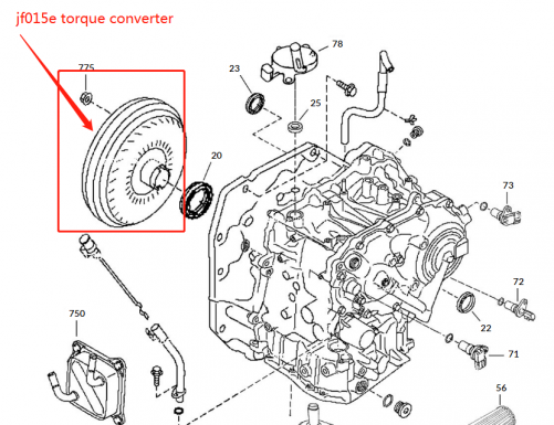 Jf015e 0029 Fn Jatco Re0f11a Jf015e Cvt Transmission Torque Converter 07d From New Trans Fit For Nissan