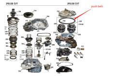 RE0F11A JF015E CVT PUSH BELT 901072 OEM For Nis san Sunny 1.5L Tiida Sylphy 1.6L Sale