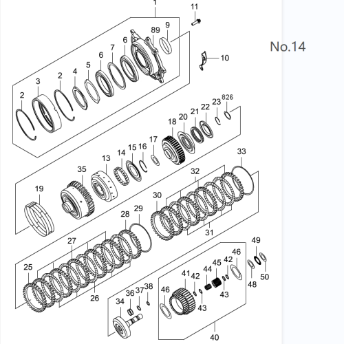 M11-0017-OEM Return Spring M11 0511-156212 No.14 OD:116 ID:94.5 TKS:15 24 Spring Automatic Transmission