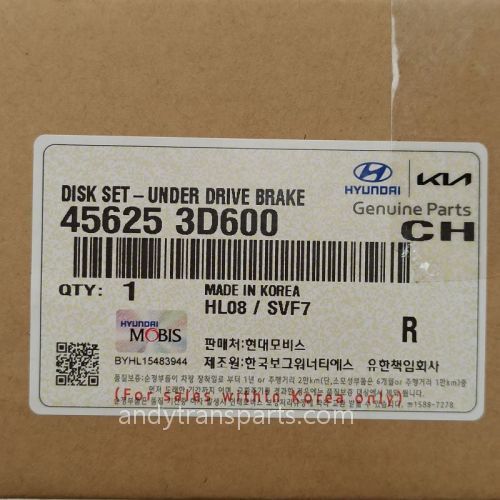 A6MF2H-0009-OEM Clutch Plate Kit Underdrive Brake 45625 3D600 8PCS A KIT Automatic Transmission For Kia H yundai