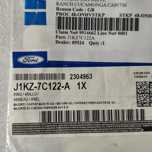 8F35-0046-OEM Snap Ring 9L8P7J410AA J1KZ7C122A 8F24 6F35 8F35 Transmission
