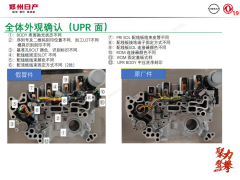 Comparison between counterfeit and genuine control valve parts