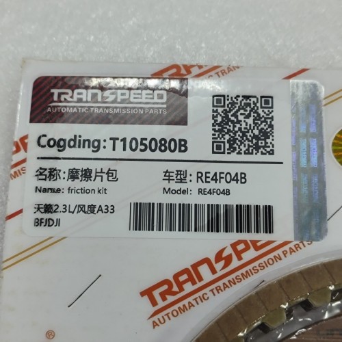 RE4F04B-T10500B-AM Master Kit T10500B 2.0L 2.3L RE4F04B Transmission