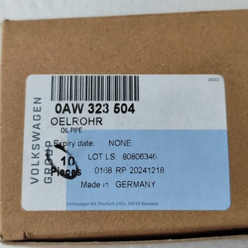 0AW-PIPE01-OEM Pipe For Input Drum 0AW323504 0AW Transmission
