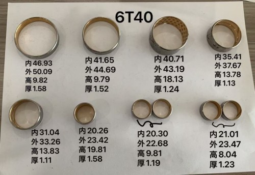 6T40-BUSK01-AM Bushing Kit 10 PCS for Chevy Malibu Equinox 6T40 Transmission Rebuild Kit