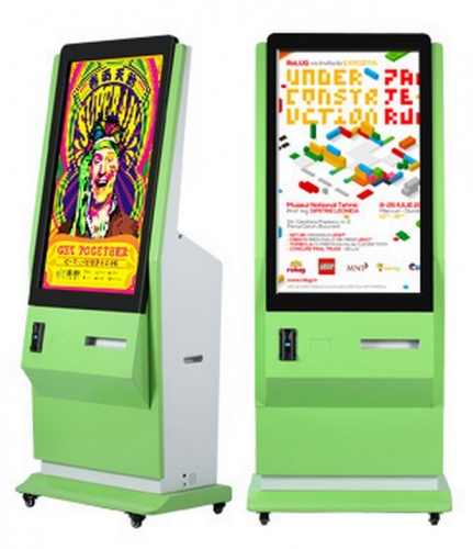 43 inch photo booth kiosk with printer and camera