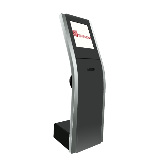 19 inch bank queue management system kiosk with thermal printer