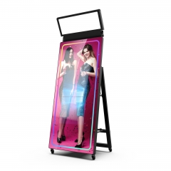 Best Seller Magic Photobooth Mirror Selfie Photo Booth With 65" High Glossy Mirror