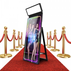 65 Inch Mirror Photo Booth Machine Mini Selfie 43/32 inch Touch Screen Magic Mirror Photo Booth With Camera And Printer