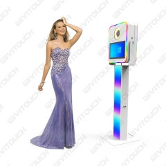 Small Portable Light Selfie Box Photo Booth With 15.6 inches Capacitive Touch Screen