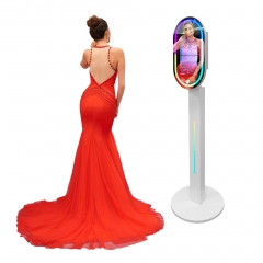 13.3 inch 2023 Newest Mirror Photo Booth for Sale Magic Mirror Customize Round Base