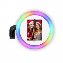 Wall Mounted Ring Light LED Photo Booth Kiosk for iPad Air Pro Photo Booth Tablet Kiosk