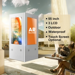 High-Visibility Outdoor Triple Screen Advertising Display: Captivate with Triple the Impact