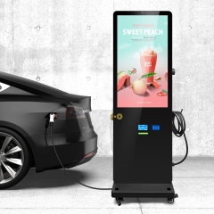 WIVIKIOSK Digital Signage with AC EV Charging Station