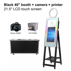 beauty picture portable selfie photobooth magic mirror photo booth machine touch screen led frame drop shipping for events