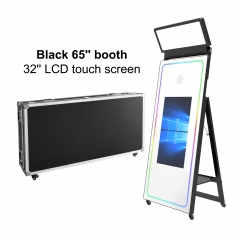 beauty picture portable selfie photobooth magic mirror photo booth machine touch screen led frame drop shipping for events