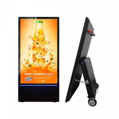 portable outdoor waterproof IP65 battery powered high brightness lcd display digital signage advertising display