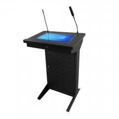 Multimedia Podium Lectern with Front Screen smart podium with wireless microphone digital podium