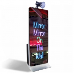 New Styles 65Inch Selfie Beauty Magic Touch Screen Mirror Photo Booth Led Metal Frame With Camera And Printer Mirror Booth