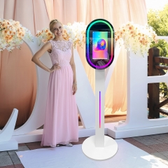New Oval Faceplate Photo Booth Rgb Light Photobooth 13.3inch Photo Booth