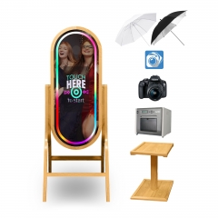 Wooden Oval Photo Booth