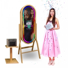 Wooden Oval Photo Booth