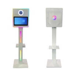 15.6 Inch Selfie Photo Booth With Camera And Printer Dslr Photo Booth With Mini Pc Selfie Led Light Frame For Party