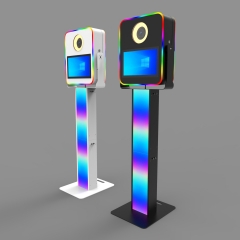 15.6 Inch Magic Selfie Photo Booth Lcd Monitor Dlsr Camera And Printer Led Flash Ring Light Led Lighting Photobooth