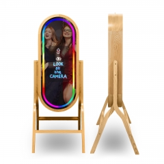 Wooden Oval Photo Booth