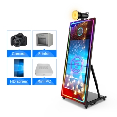 Mirror Photobooth Magic Selfie Photo With Camera Printer Software Flash Light