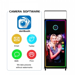 portable wedding vogue augmented reality selfie magic mirror photo booth