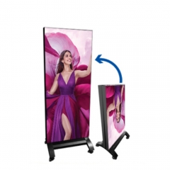 Indoor Foldable Led Poster Screen Display Portable Digital Banner Portable Advertising Led Video Wall for Store