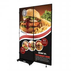 P1.86 P2.5 Portable Full Color Double Sides Outdoor Foldable Led Poster Wifi Control Indoor Screen Led Poster Display