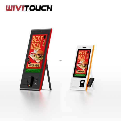 Ordering Self Service Payment Floor Stand Wall Mount Touch Kiosk QR All in One Equipment in Restaurant