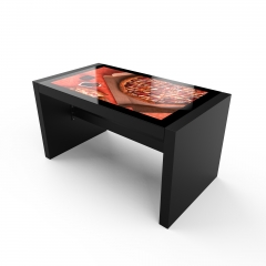 Desktop with adjustable tilt for touch screen use smart table