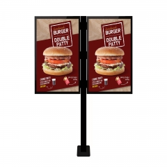 Outdoor 3500Nit IP65 Waterproof Dual Screen Drive Thru Menu Boards Display Lcd Digital Signage for Outdoor Restaurant