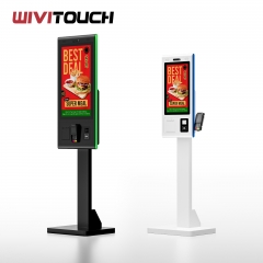 Ordering Self Service Payment Floor Stand Wall Mount Touch Kiosk QR All in One Equipment in Restaurant