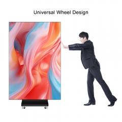 Portable 3-Fold LED Digital Video Wall Advertising Screen Indoor Outdoor Full Color Poster Easy Move Install Animation Retailer