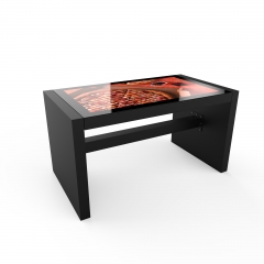 Desktop with adjustable tilt for touch screen use smart table