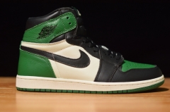 jordan1 green and white