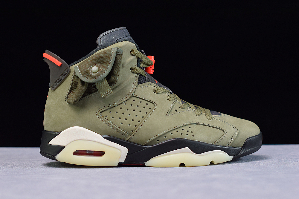 Travis Scott x Air Jordan 6 AJ6TS 3M Fashion sports shoes